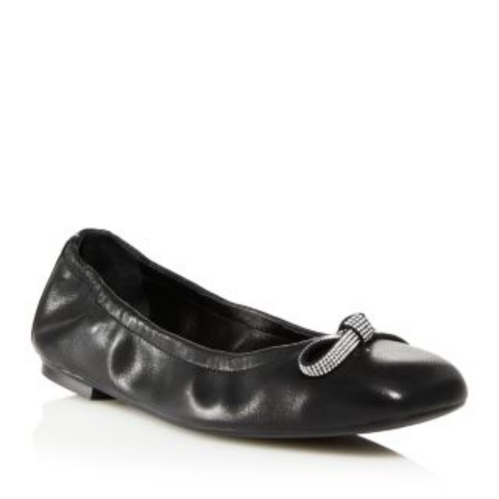 NIB$450 STUART WEITZMAN SW Embellished Bow Leather Slip-On Ballet Flats 11 41.5